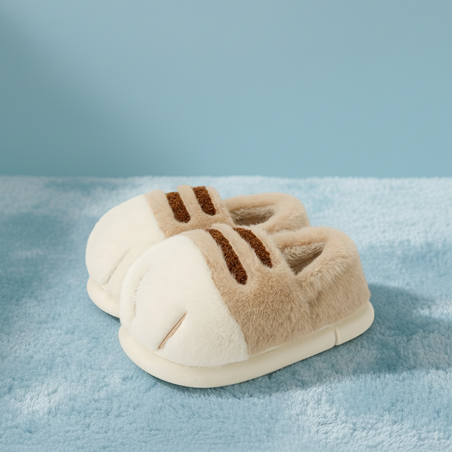 KuschelPaws™ – Flauschige Katzenpfoten-Hausschuhe